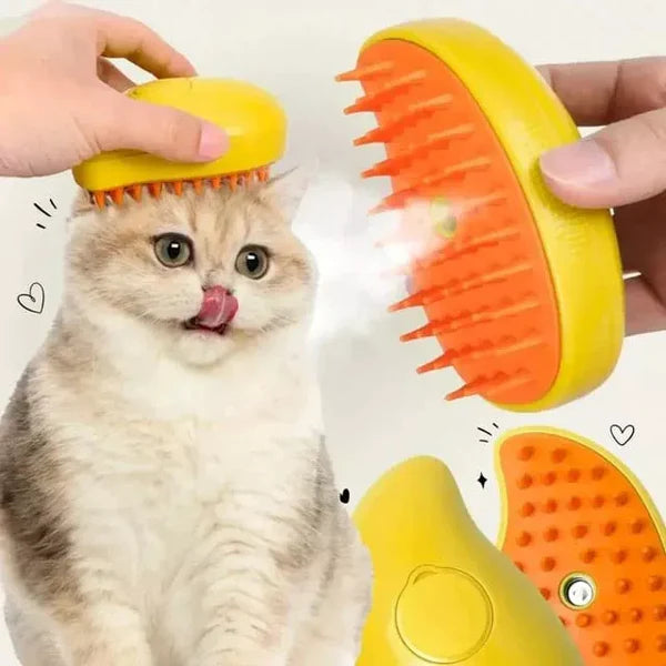 BrumaPet™- Cepillo de Vapor 3 en 1 para Mascotas